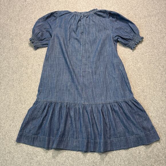 Women's Free Assembly Ruffle Bottom Short Sleeve Shift Dress Size S - Picture 8 of 9